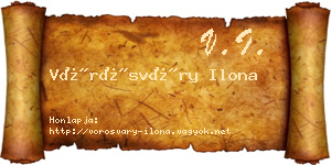Vörösváry Ilona névjegykártya